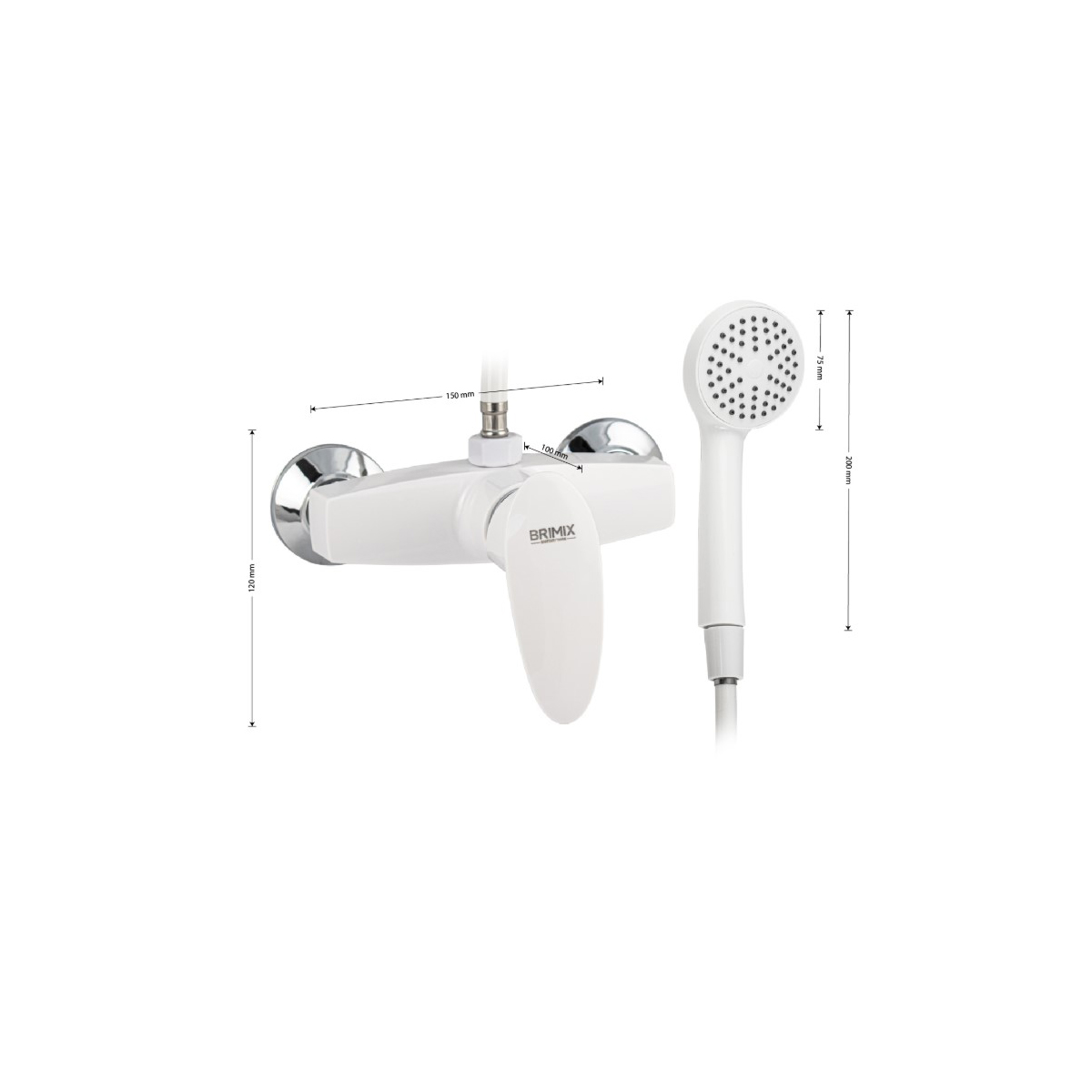 Смеситель для душа Brimix (Бримикс) 5941шаровый, белый