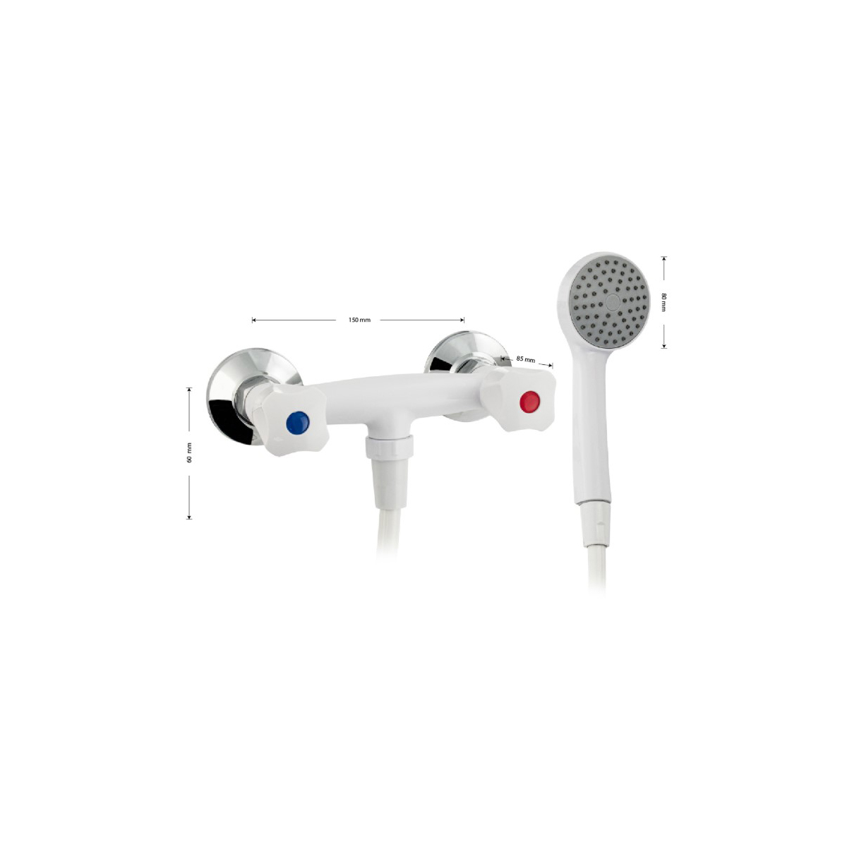 Смеситель для душа Brimix (Бримикс) 4403 шаровый, белый