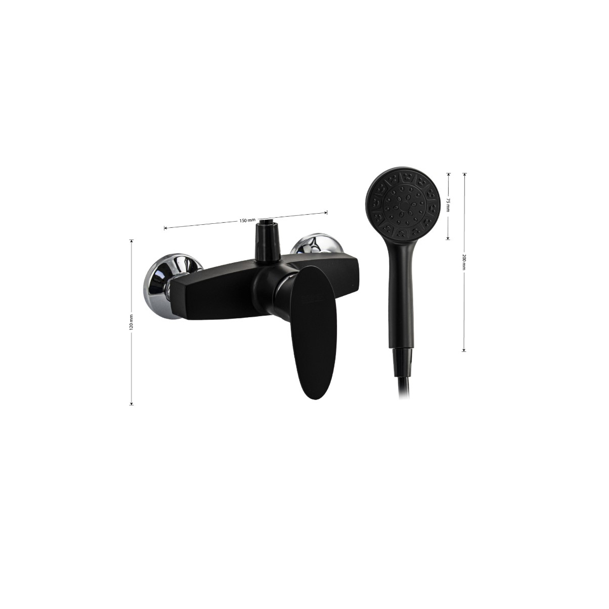 Смеситель для душа Brimix (Бримикс) 5945 шаровый, черный