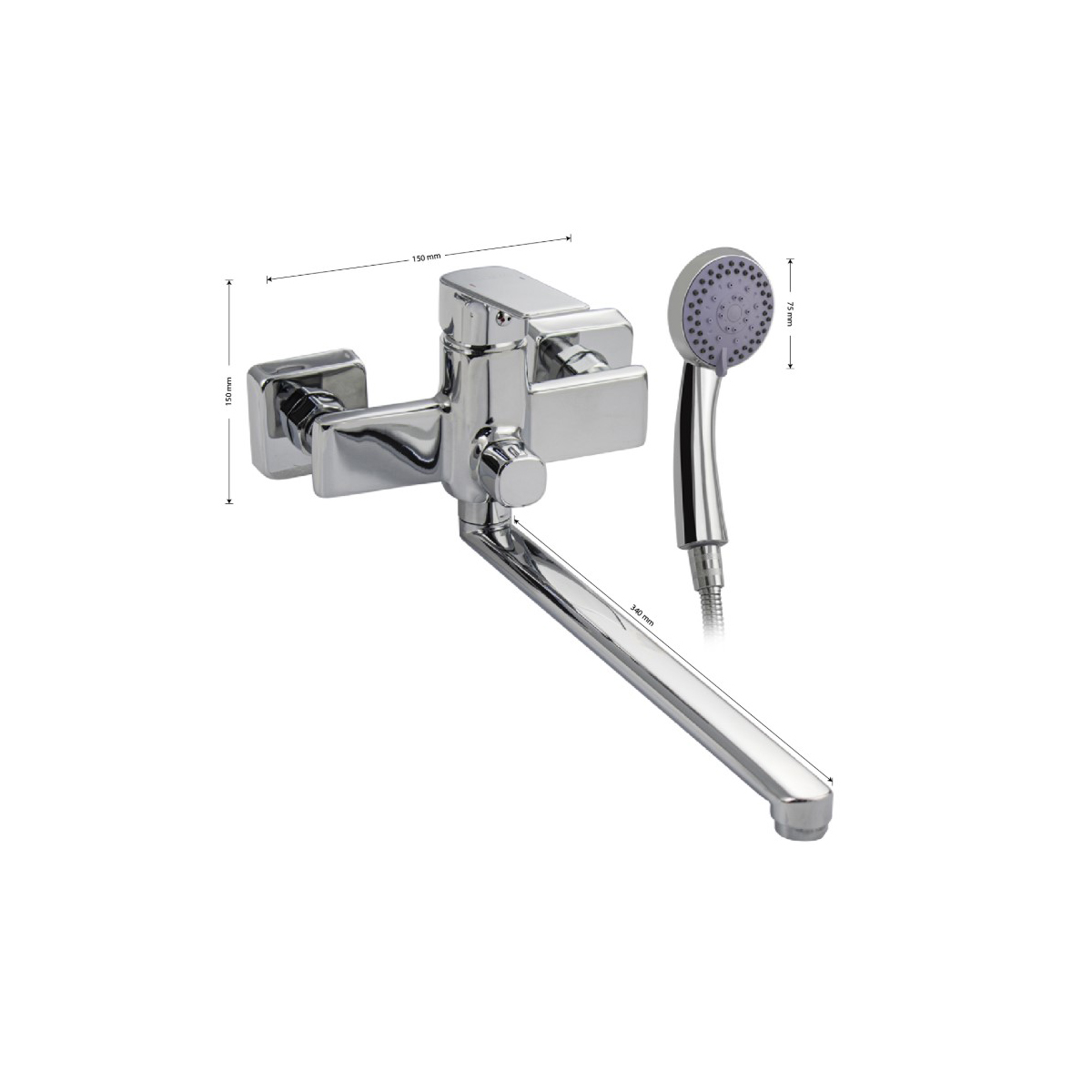 Смеситель для ванны Magnus (Магнус) 8470, хром