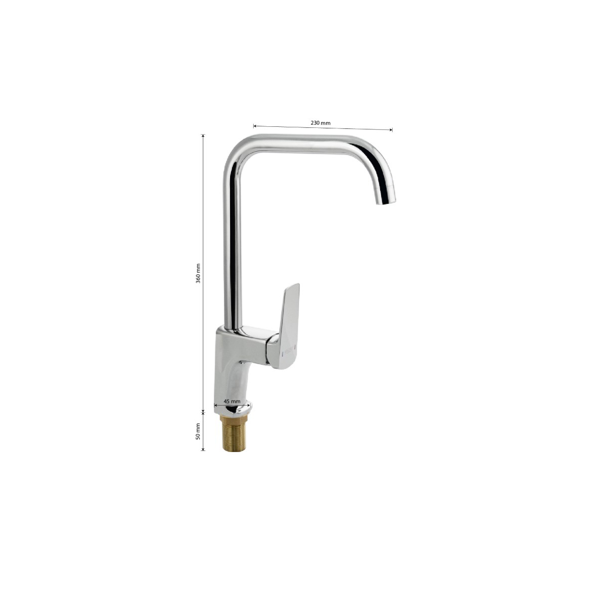 Смеситель для кухни Magnus (Магнус) 8554, хром