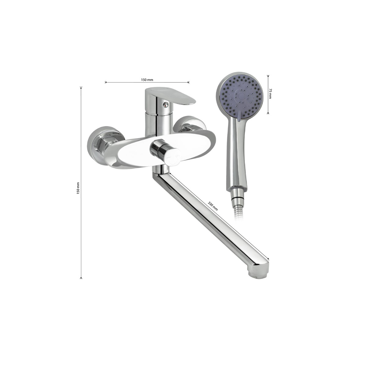 Смеситель для ванны Magnus (Магнус) 8670, хром