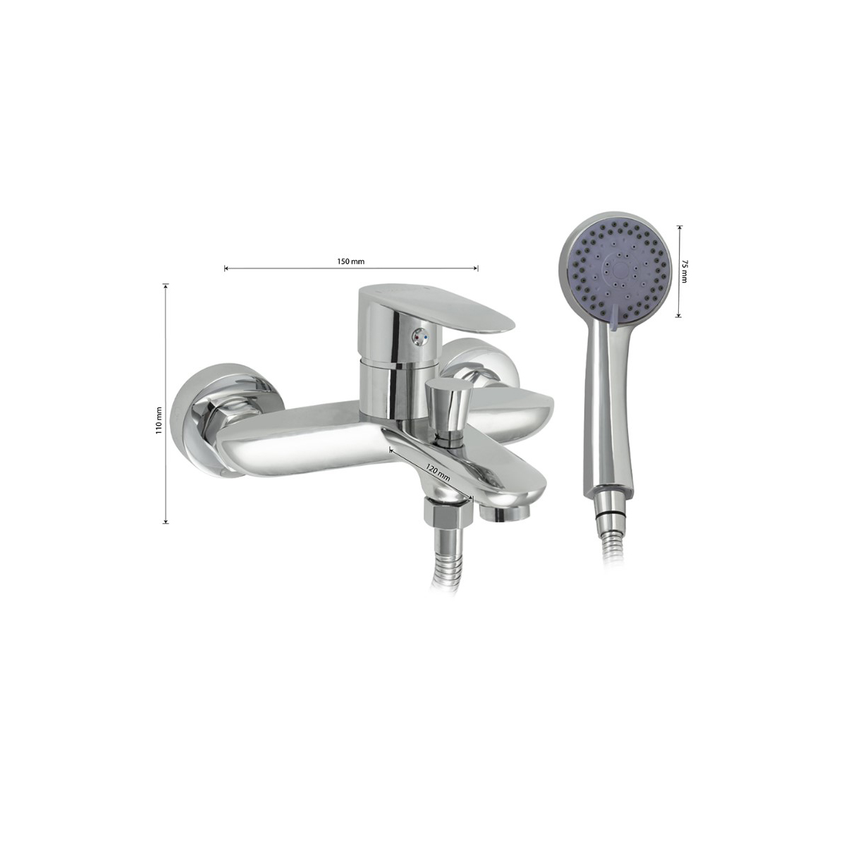 Смеситель для ванны Magnus (Магнус) 8620, хром