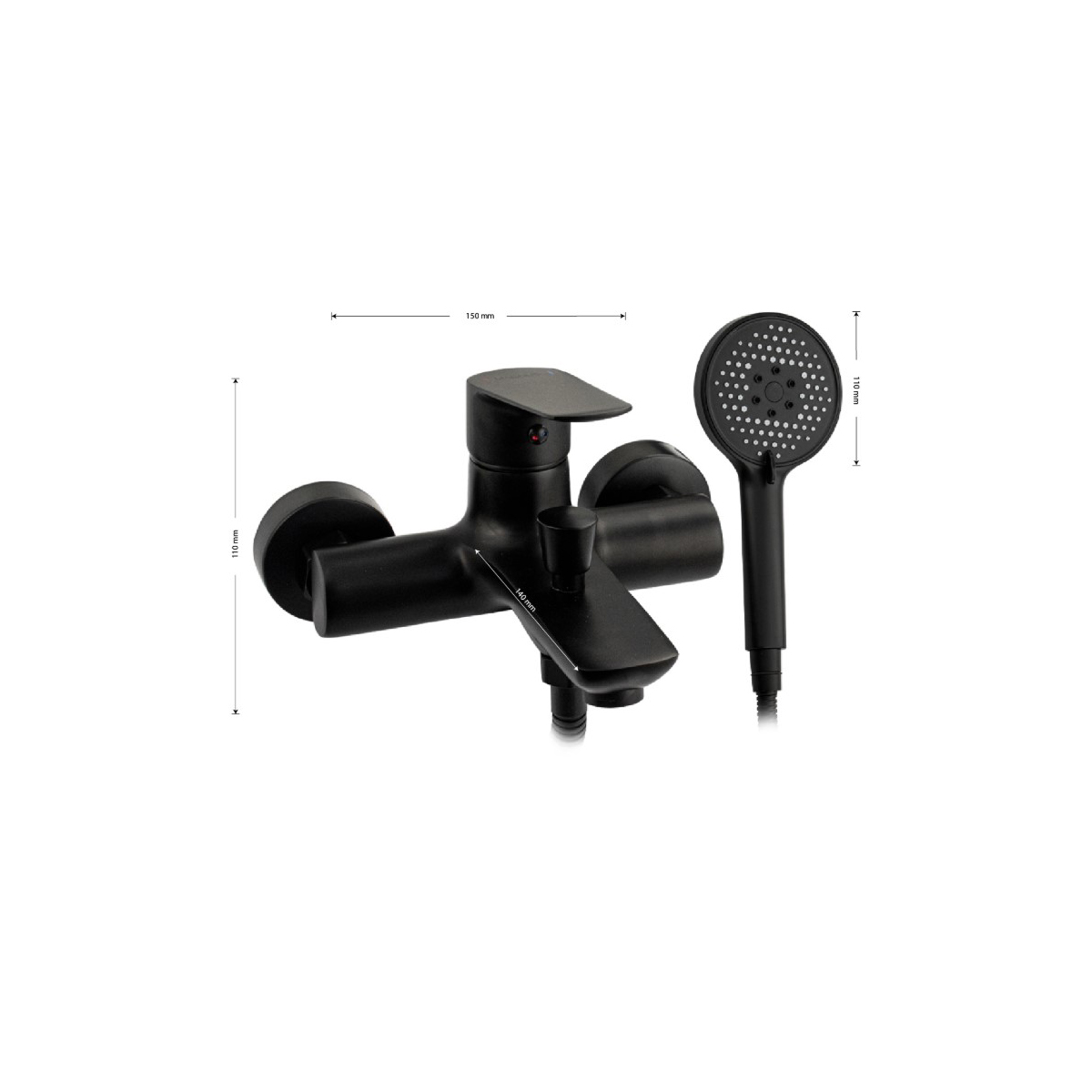 Смеситель для ванны Magnus (Магнус) 8710, черный