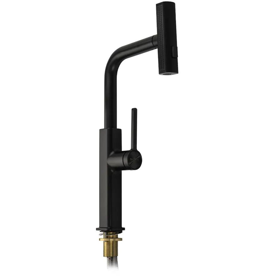 Смеситель для кухни Magnus (Магнус) 8262 выдвижной, черный