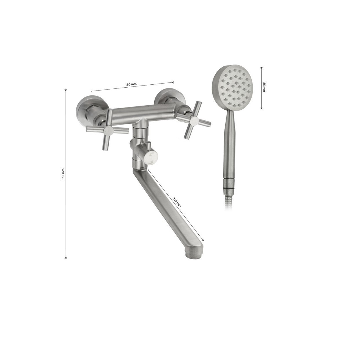 Смеситель для ванны Magnus (Магнус) 9230, сатин