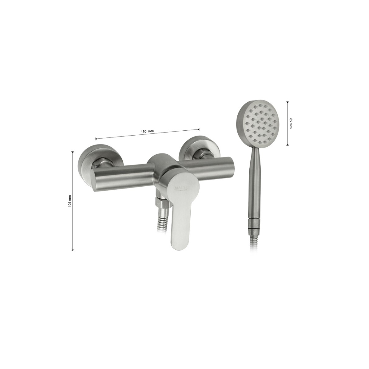 Смеситель для ванны Magnus (Магнус) 9192, сатин