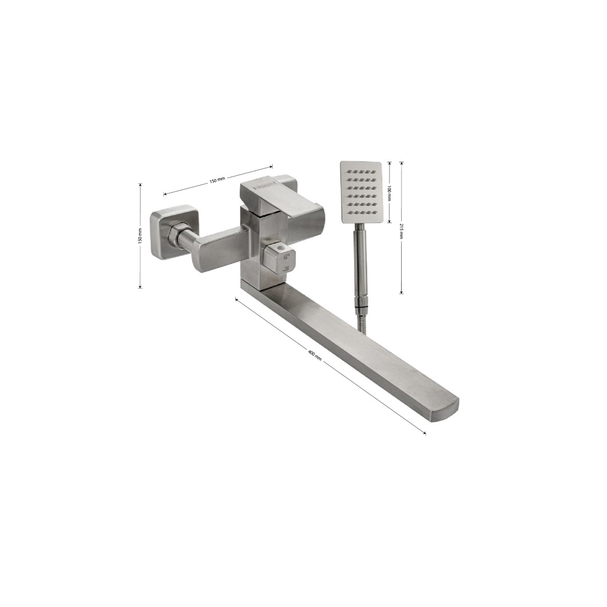 Смеситель для ванны Magnus (Магнус) 9227, сатин