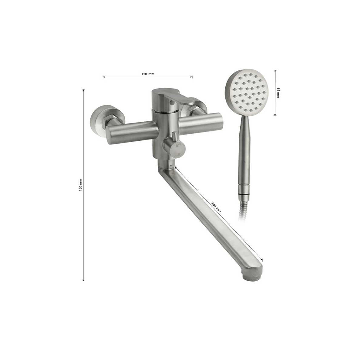 Смеситель для ванны Magnus (Магнус) 9229, сатин