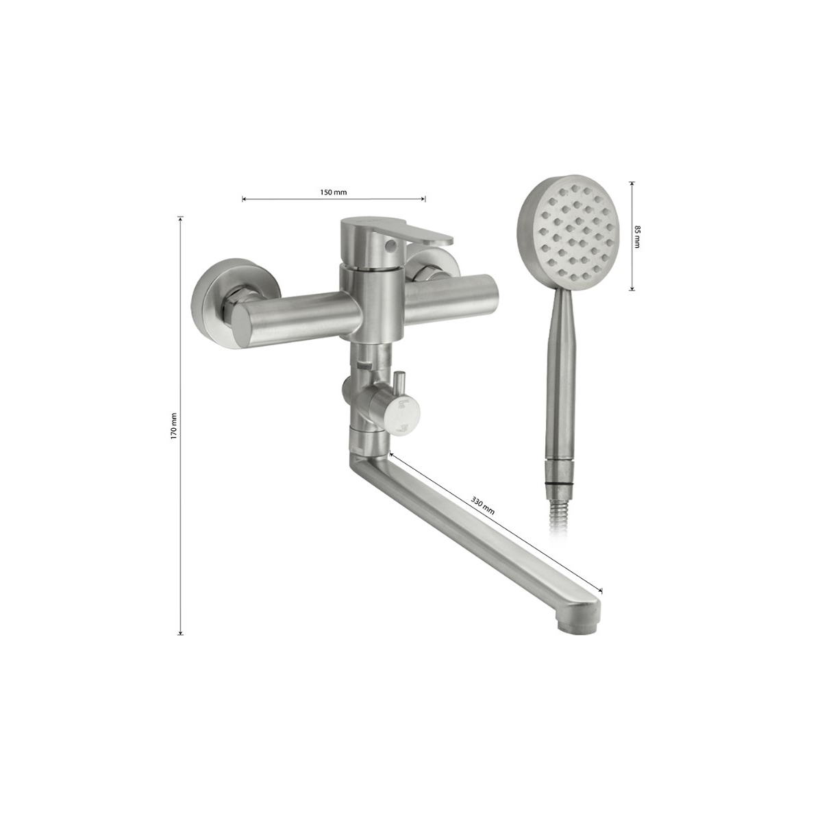 Смеситель для ванны Magnus (Магнус) 9228, сатин