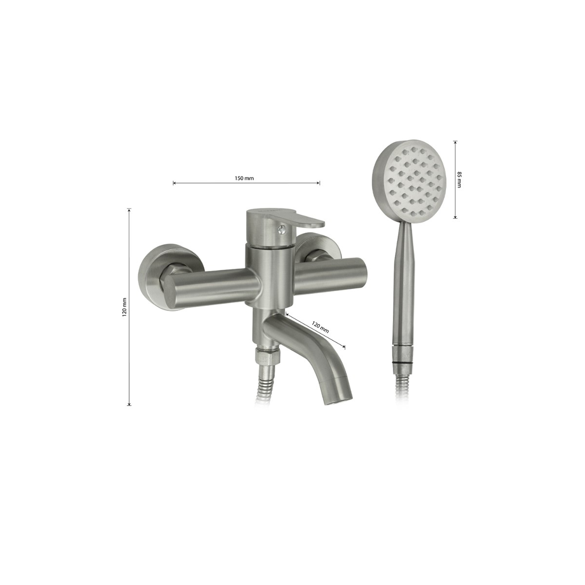 Смеситель для ванны Magnus (Магнус) 9184, сатин