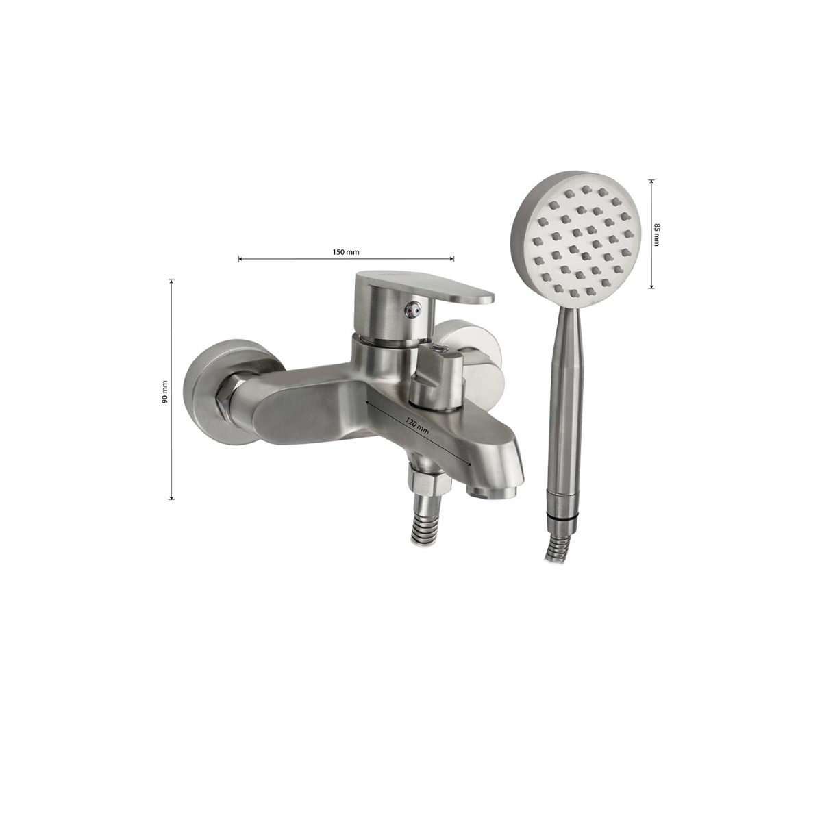 Смеситель для ванны Magnus (Магнус) 9242, сатин