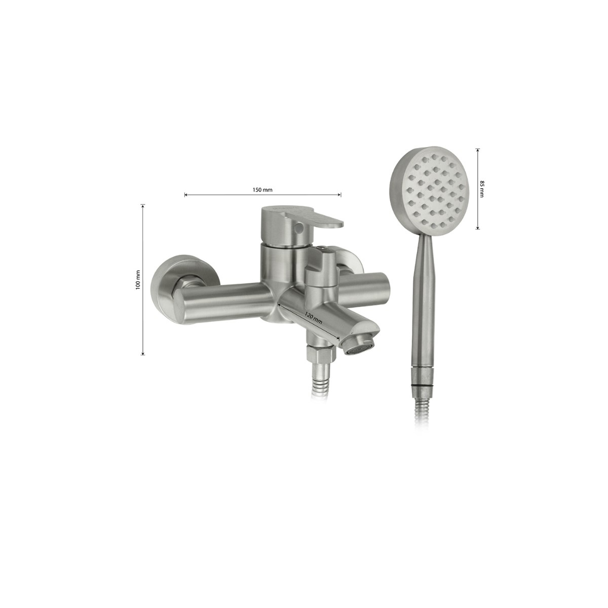 Смеситель для ванны Magnus (Магнус) 9194, сатин