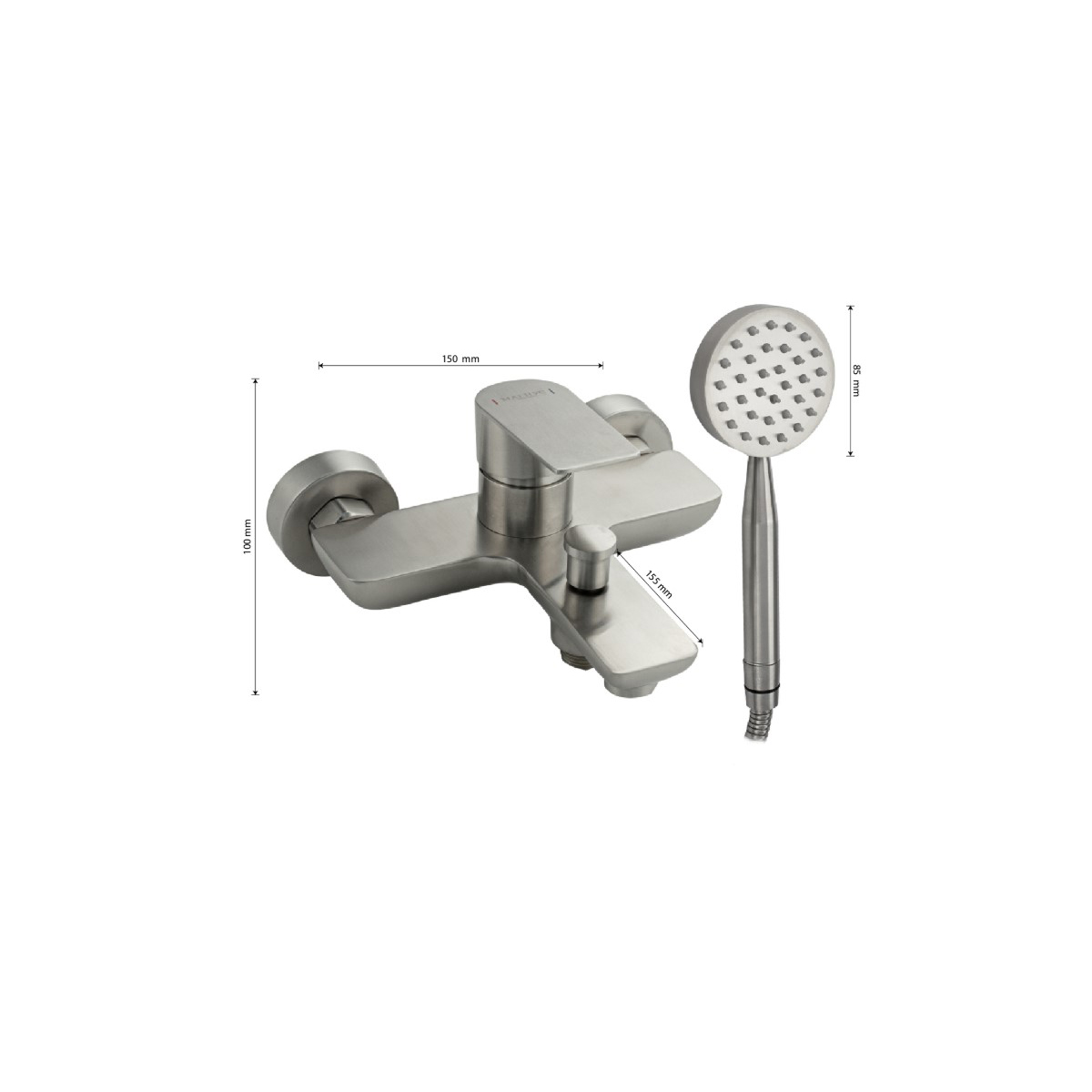 Смеситель для ванны Magnus (Магнус) 9442, сатин