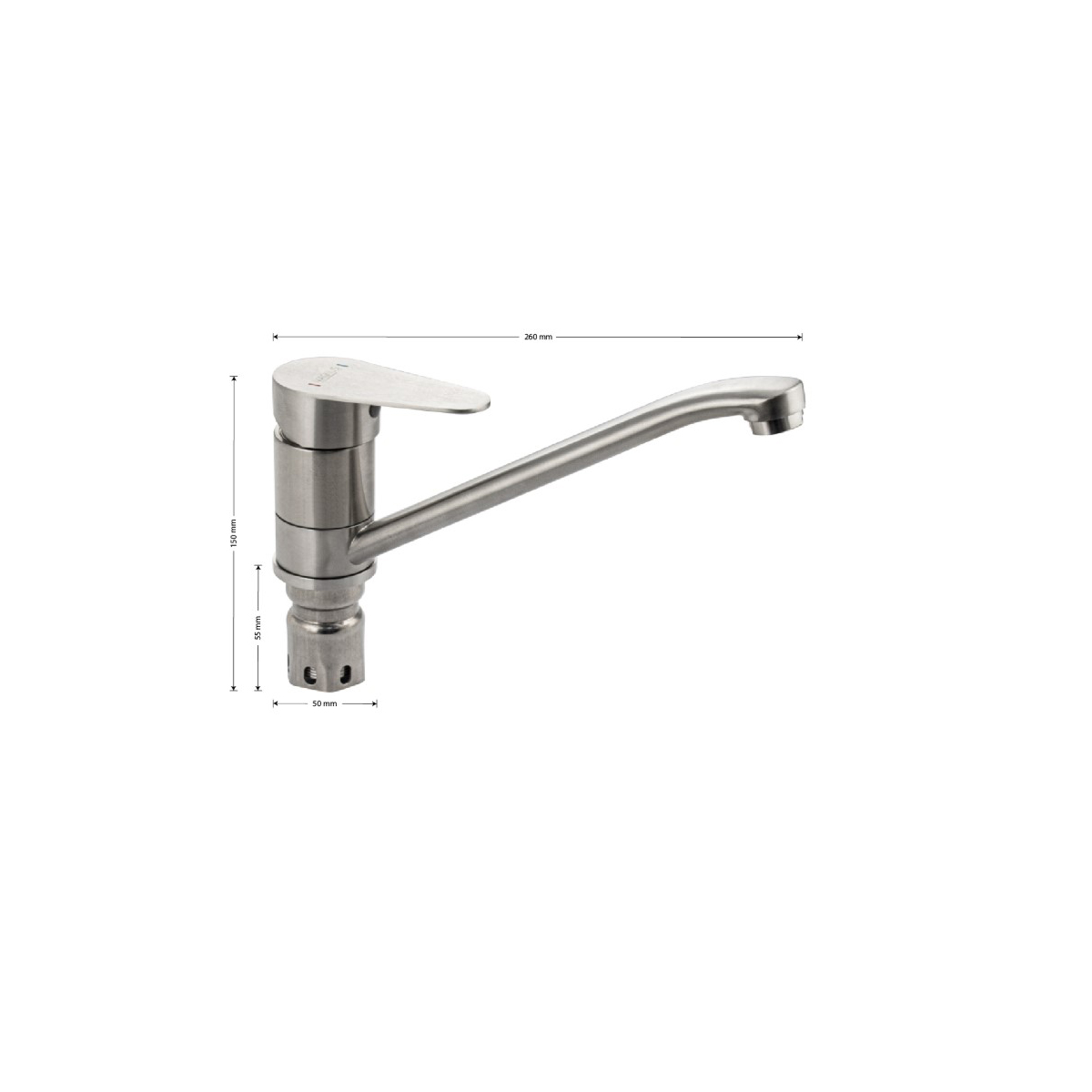 Смеситель для кухни Magnus (Магнус) 9344, сатин