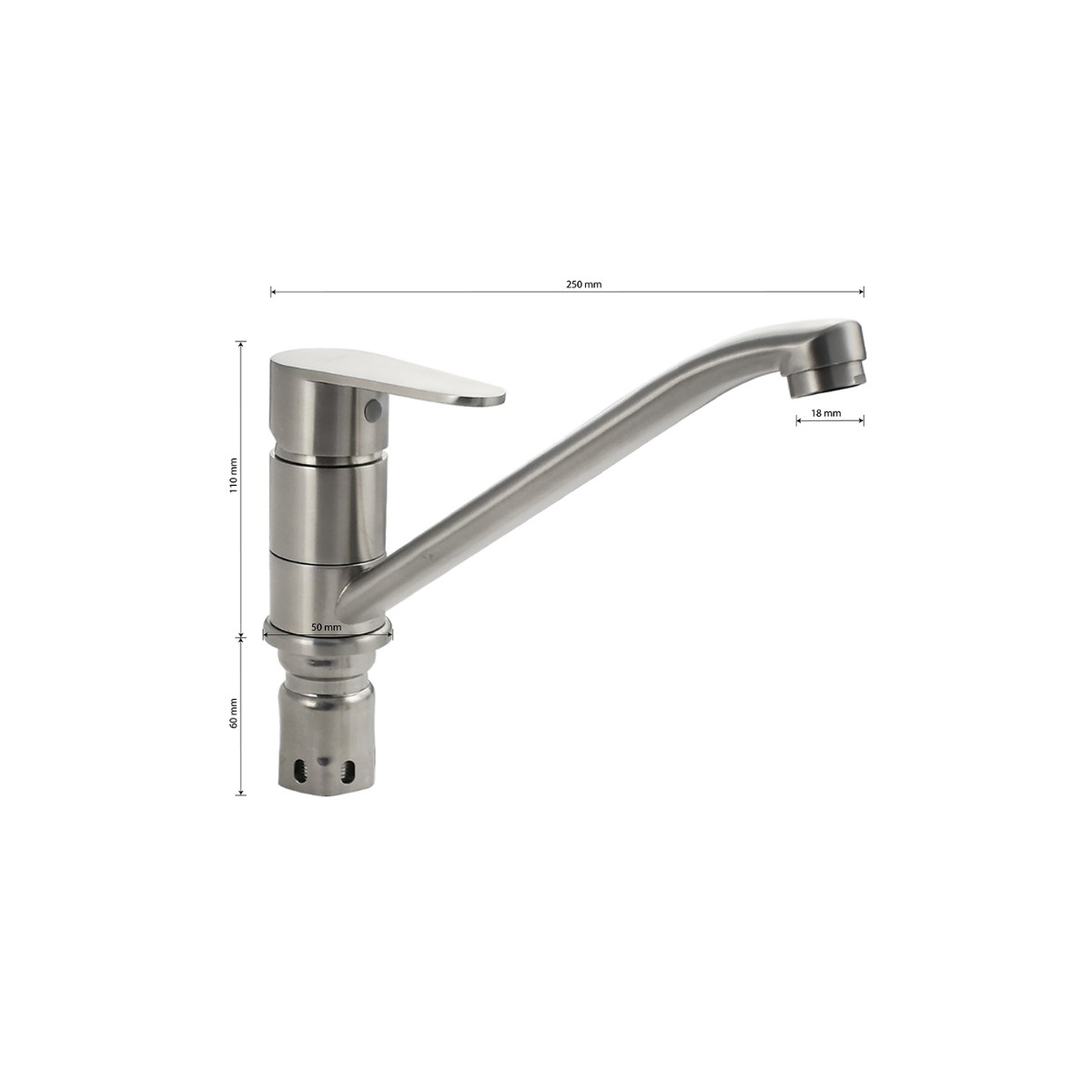 Смеситель для кухни Magnus (Магнус) 9243, сатин