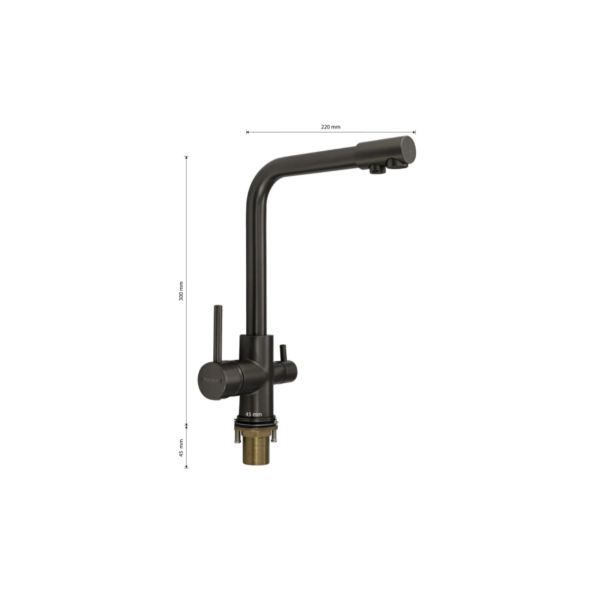 Смеситель для кухни Magnus (Магнус) 8247, графит