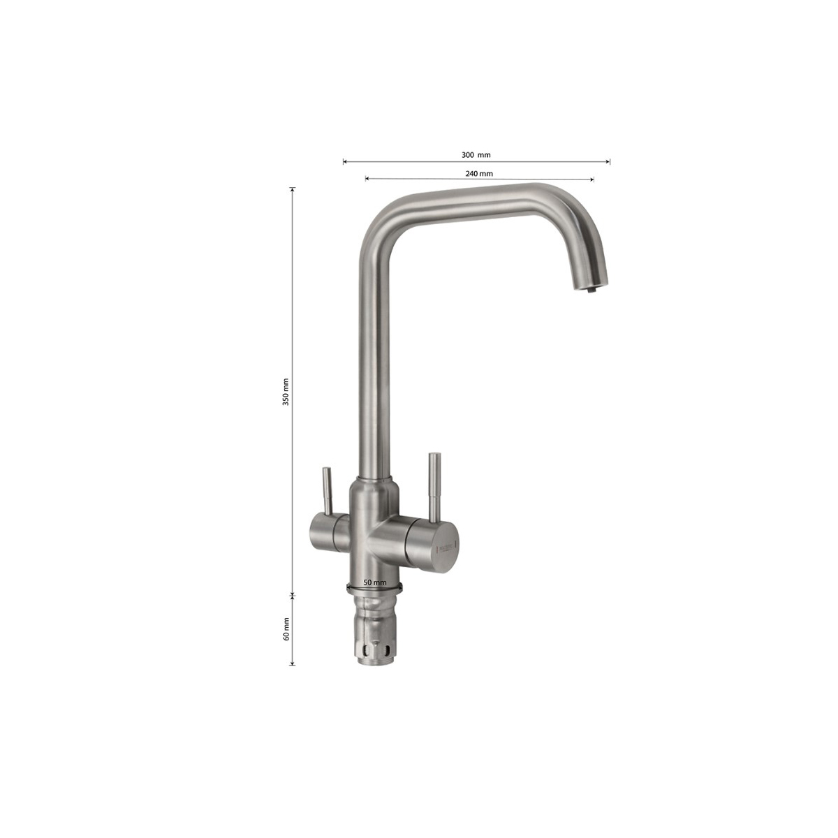 Смеситель для кухни Magnus (Магнус) 91115, сатин