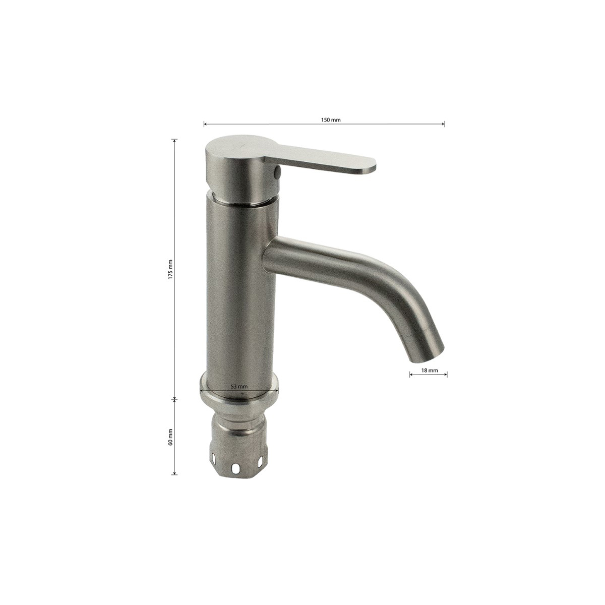 Смеситель для раковины Magnus (Магнус) 9150, сатин