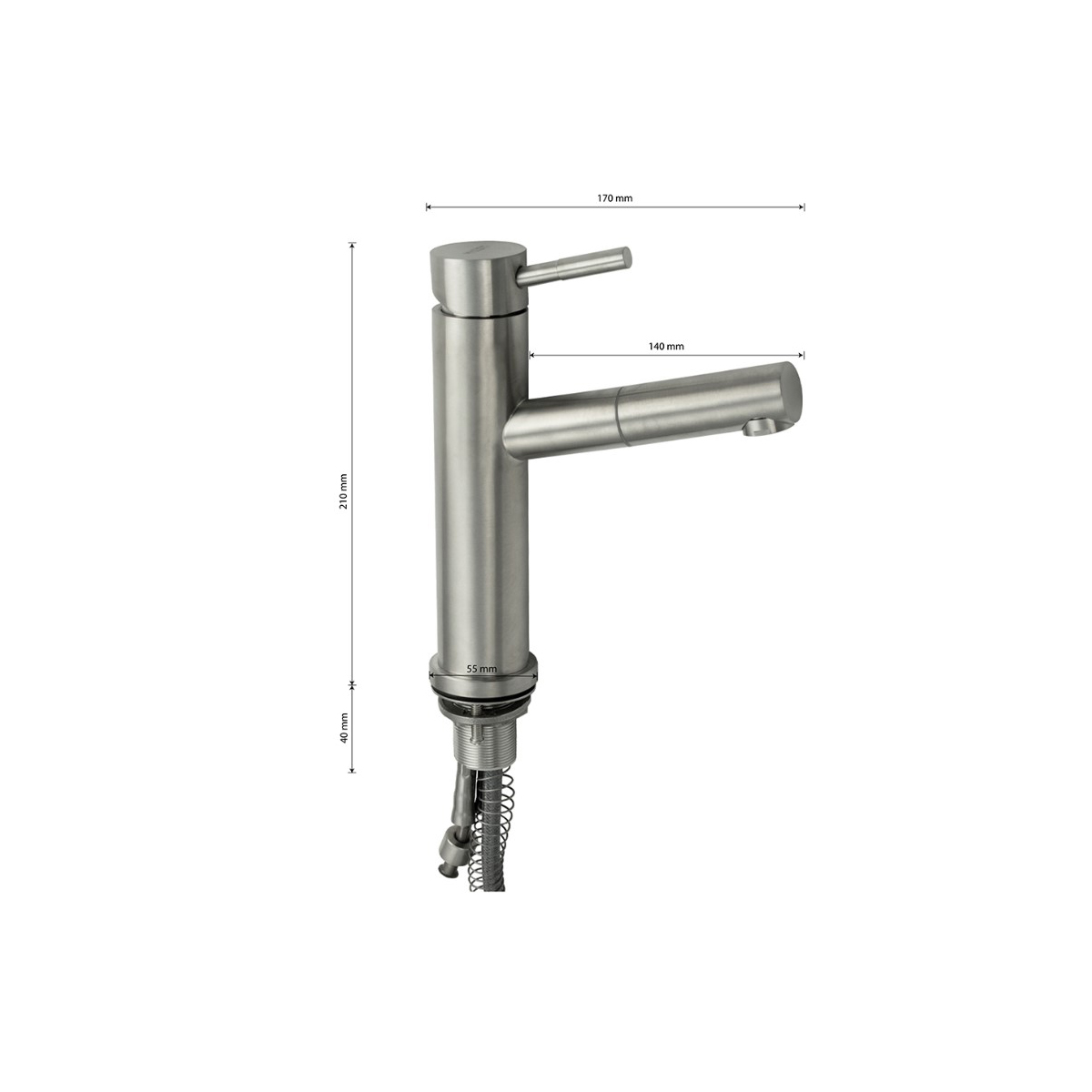 Смеситель для кухни Magnus (Магнус) 9125, сатин