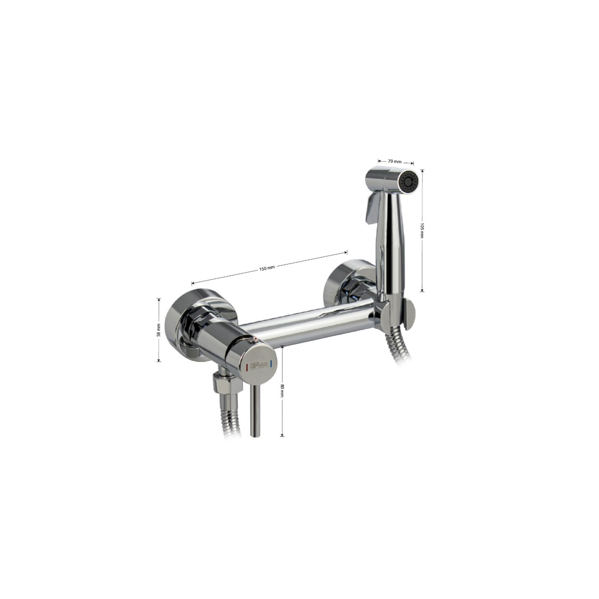 Смеситель для биде Gfmark 20481 с гигиенической лейкой, хром