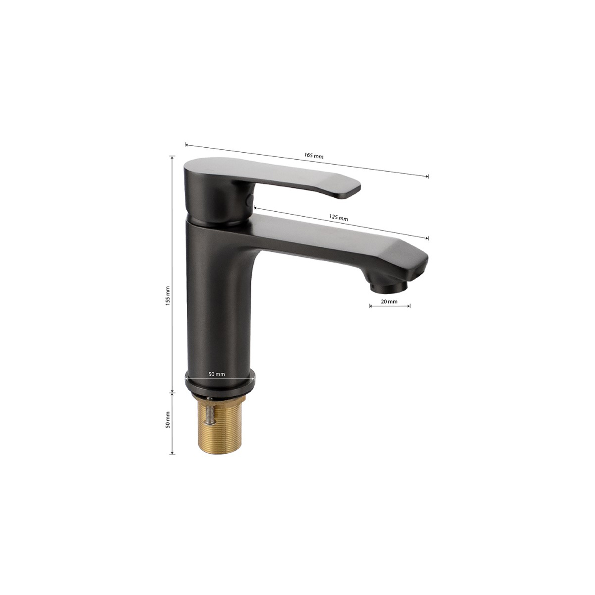 Смеситель для раковины Gfmark 5130, титан