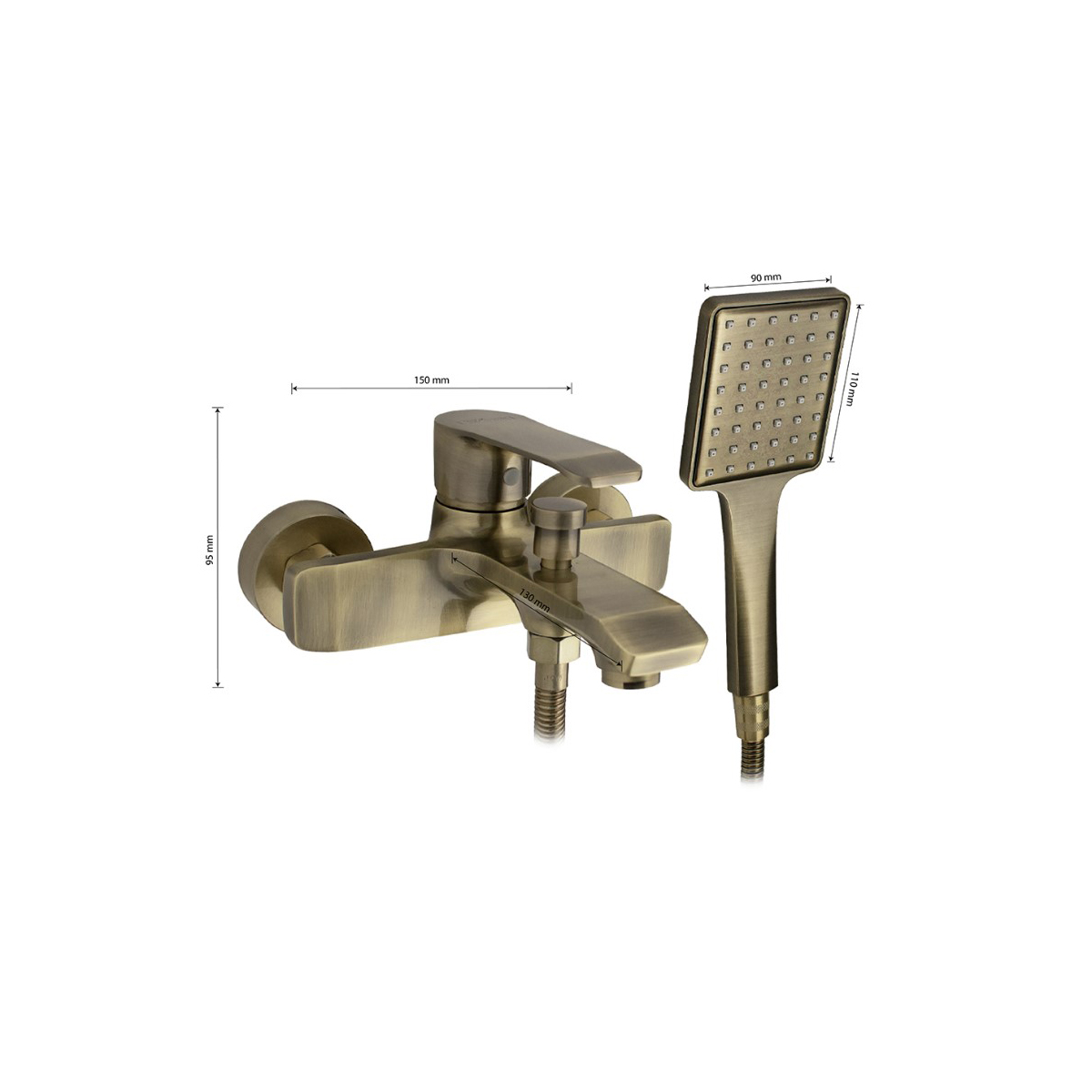 Смеситель для ванны Gfmark 5010, бронза