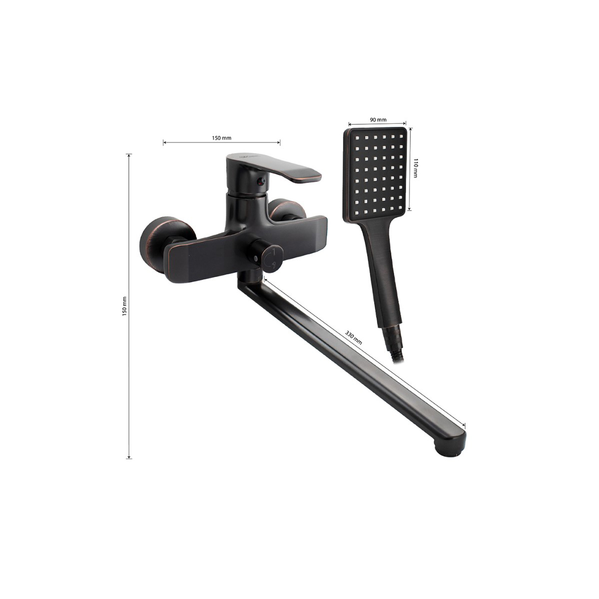 Смеситель для ванны Gfmark 5770, медь