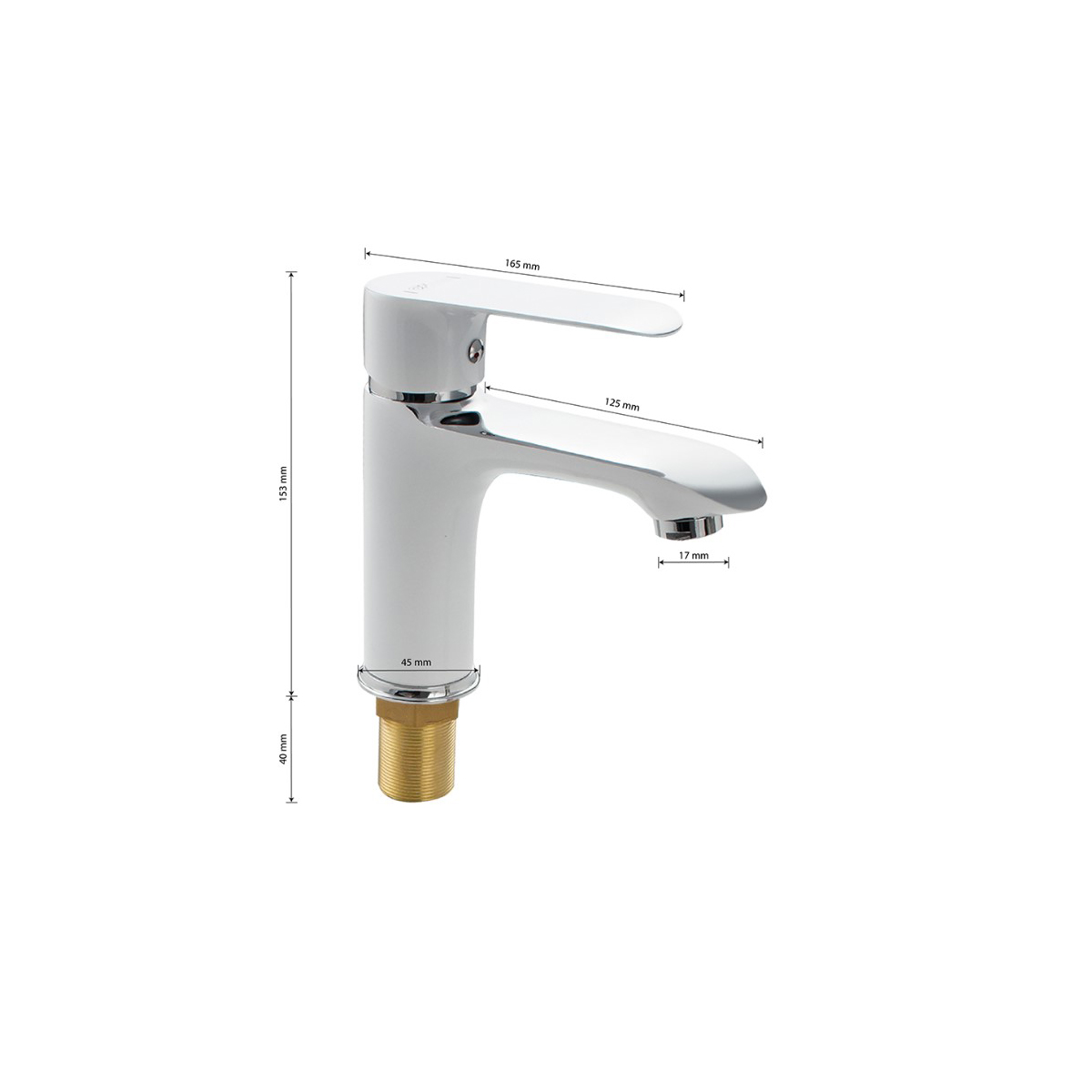 Смеситель для раковины Gfmark 5230, белый,хром