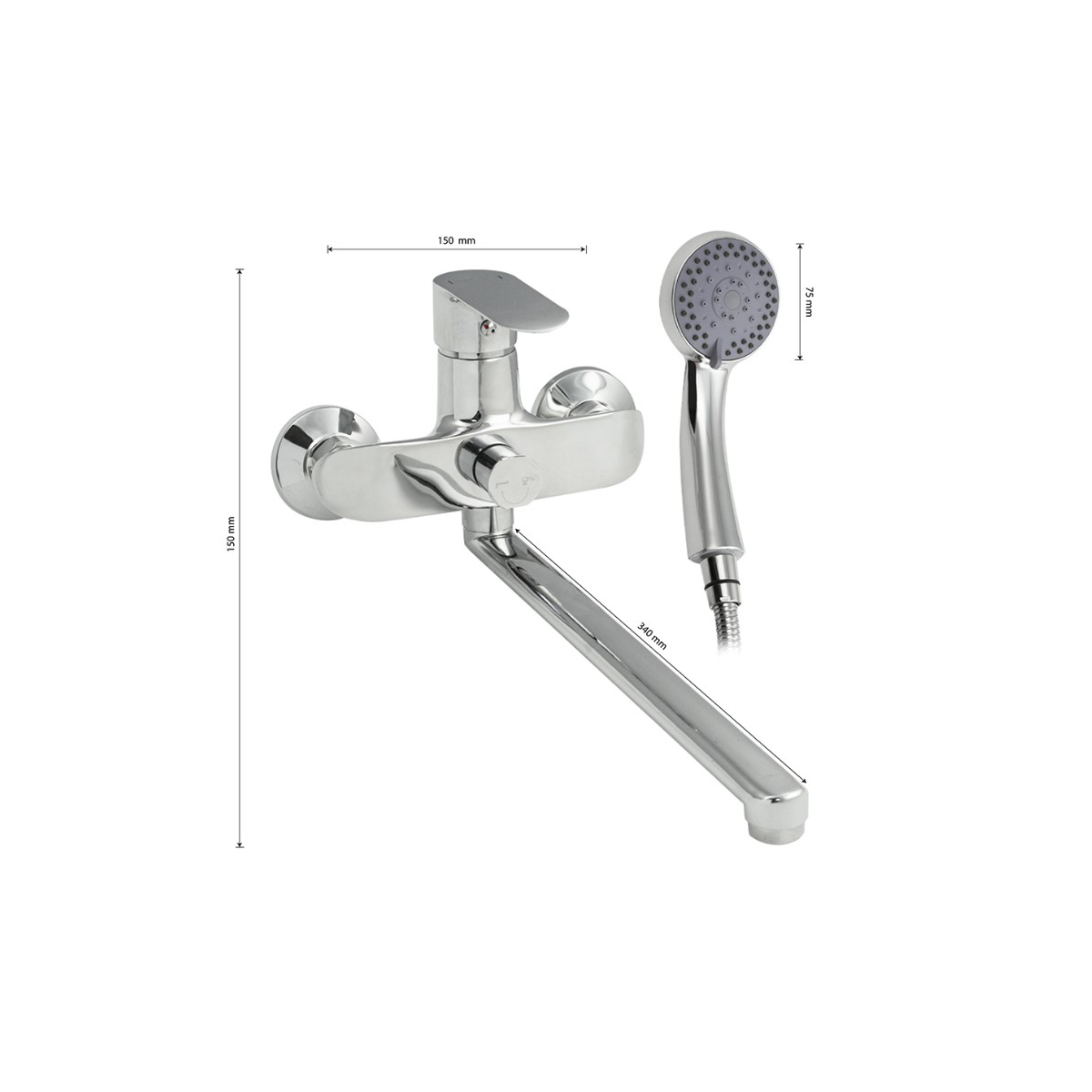 Смеситель для ванны Gfmark 5370, хром