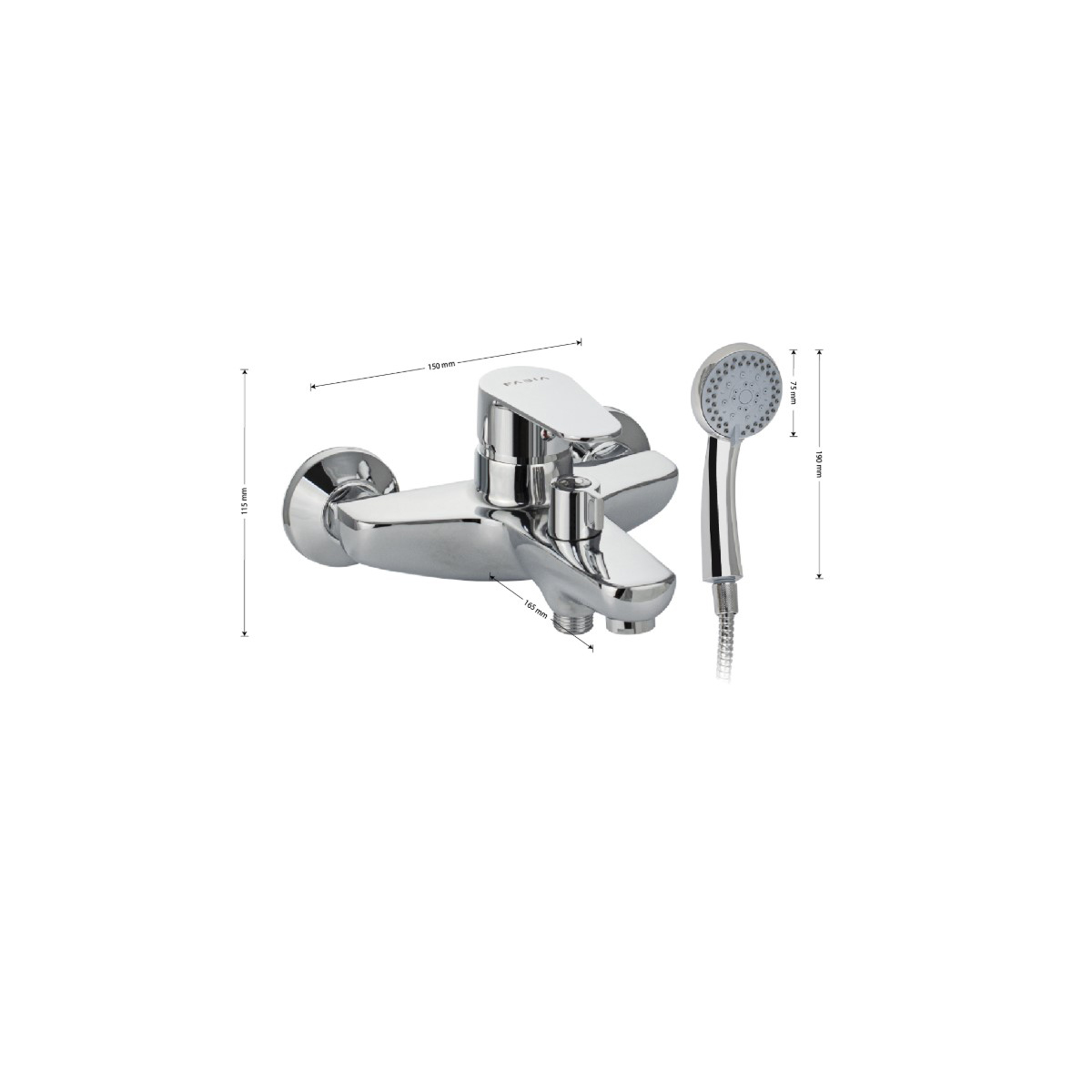 Смеситель для ванны Fabia (Фабия) 21409, хром