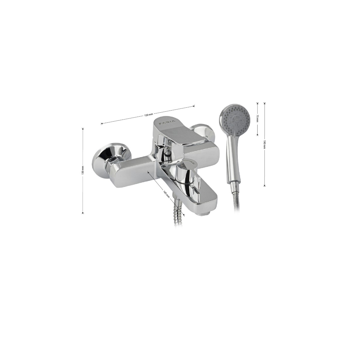 Смеситель для ванны Fabia (Фабия) 9620, хром