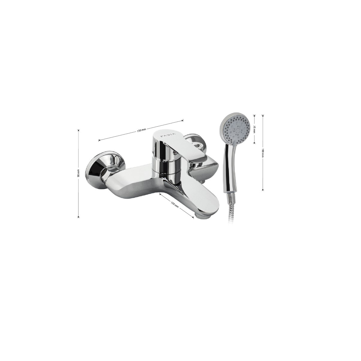 Смеситель для ванны Fabia (Фабия) 3709, хром