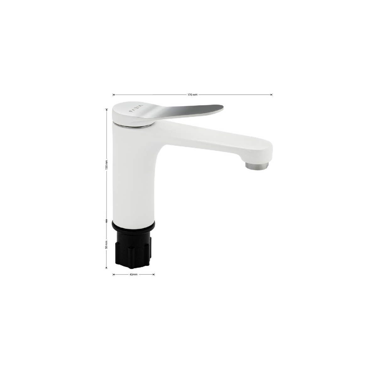 Смеситель для раковины Fabia (Фабия) 9634, белый