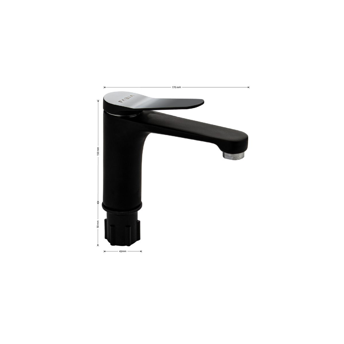 Смеситель для раковины Fabia (Фабия) 9635, черный