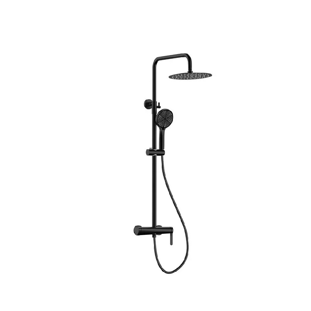 Душевая система наружного монтаж Gid AiraL020-BM-ND3, черный матовый