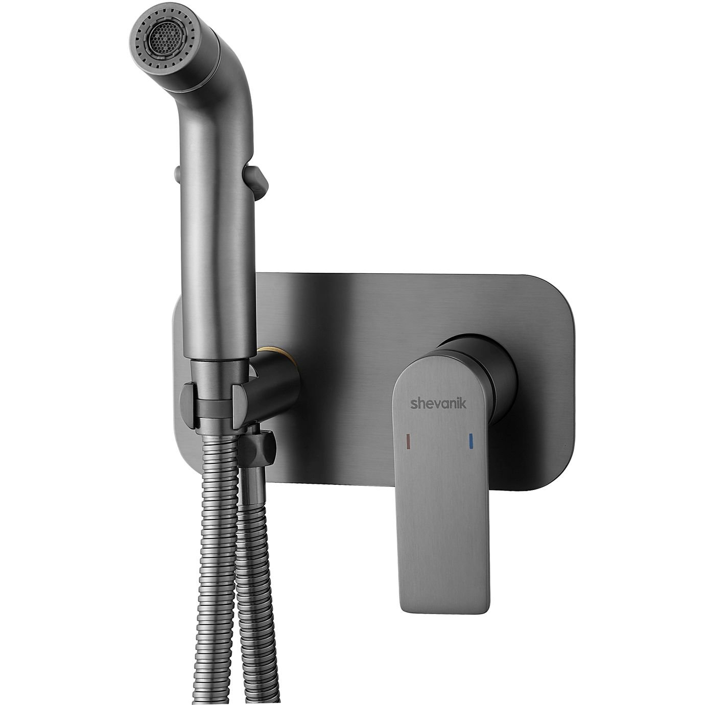 Гигиенический душ со смесителем Shevanik (Шеваник) , оружейная сталь, S4105T