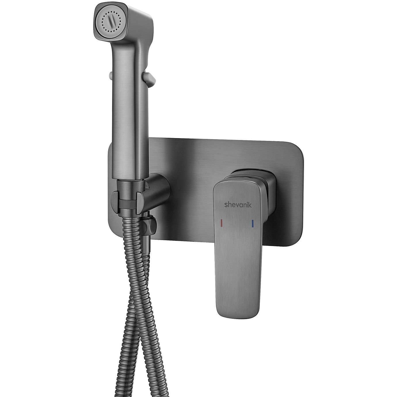 Гигиенический душ со смесителем Shevanik (Шеваник) , оружейная сталь, S9905T