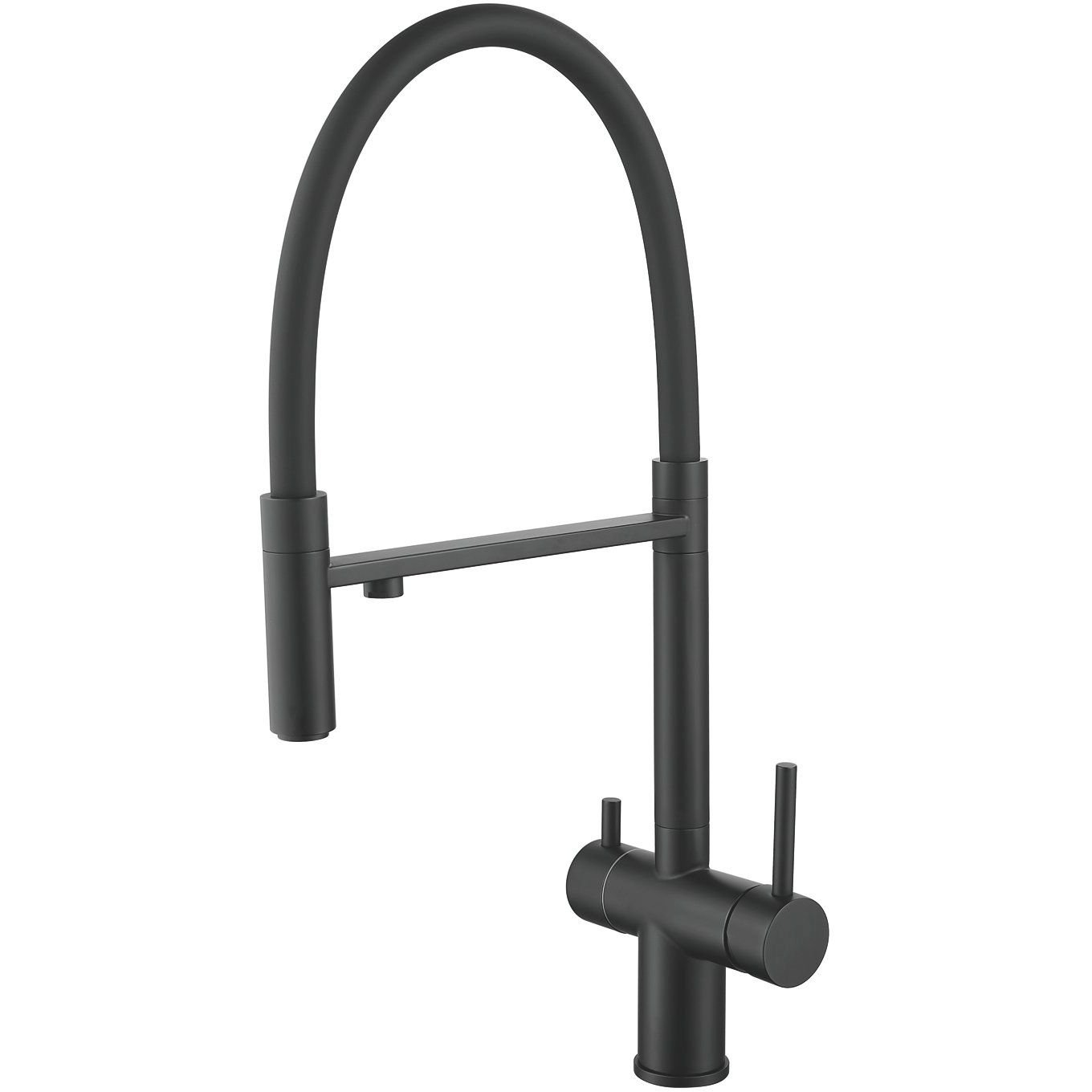 Смеситель для кухни с подключением фильтра Shevanik (Шеваник) , черный, S178H