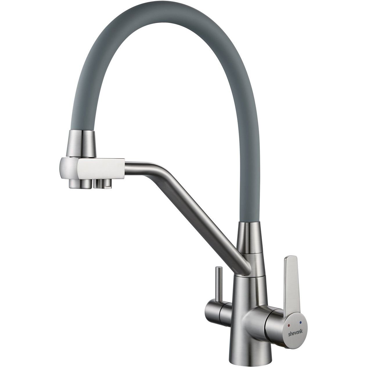 Смеситель для кухни с подключением фильтра Shevanik (Шеваник) , сатин, S968L