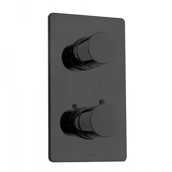 Термостат Bossini (Боссини) Oki для душа, встраиваемый, с девиатором 1/2/3/4/5, цвет: черный матовый Z00002.073