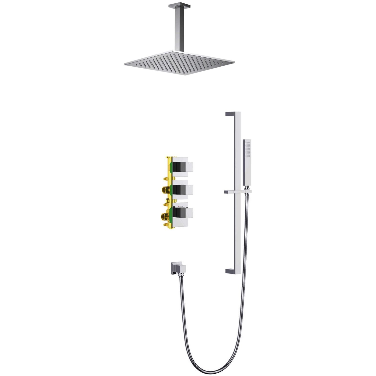 Встраиваемая душевая система с термостатом Timo (Тимо) Selene, хром, SX-2229/00SM