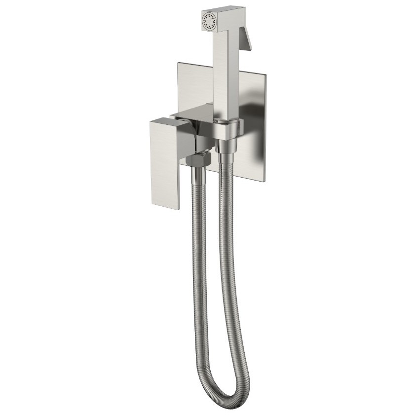 Смеситель Богеме (Boheme) гигиенический Qubic Brushed Nickel 477-NB