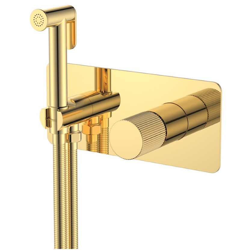 Смеситель Богеме (Boheme) гигиенический Stick Gold Linea 127-GG.3