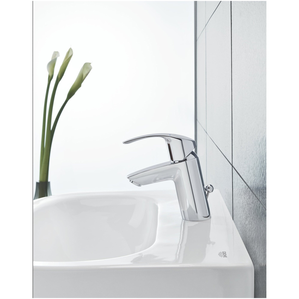Смеситель для раковины Grohe (Гроэ) Eurosmart, S-size 33265002 с донным клапаном, хром
