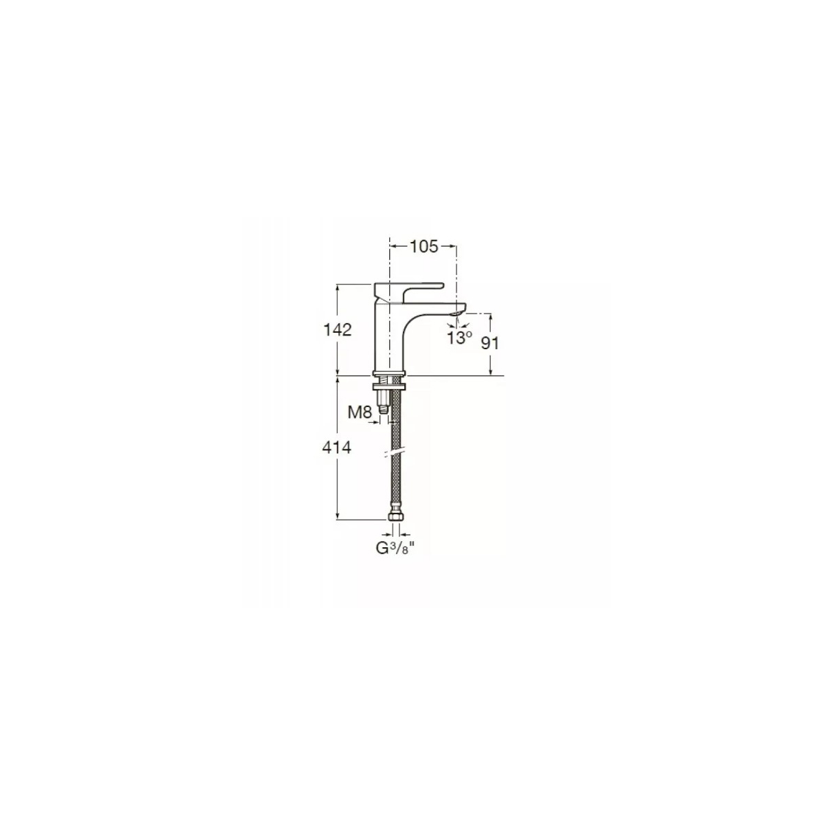 Смеситель для раковины Roca (Рока) L20 75A3E09C0M, хром