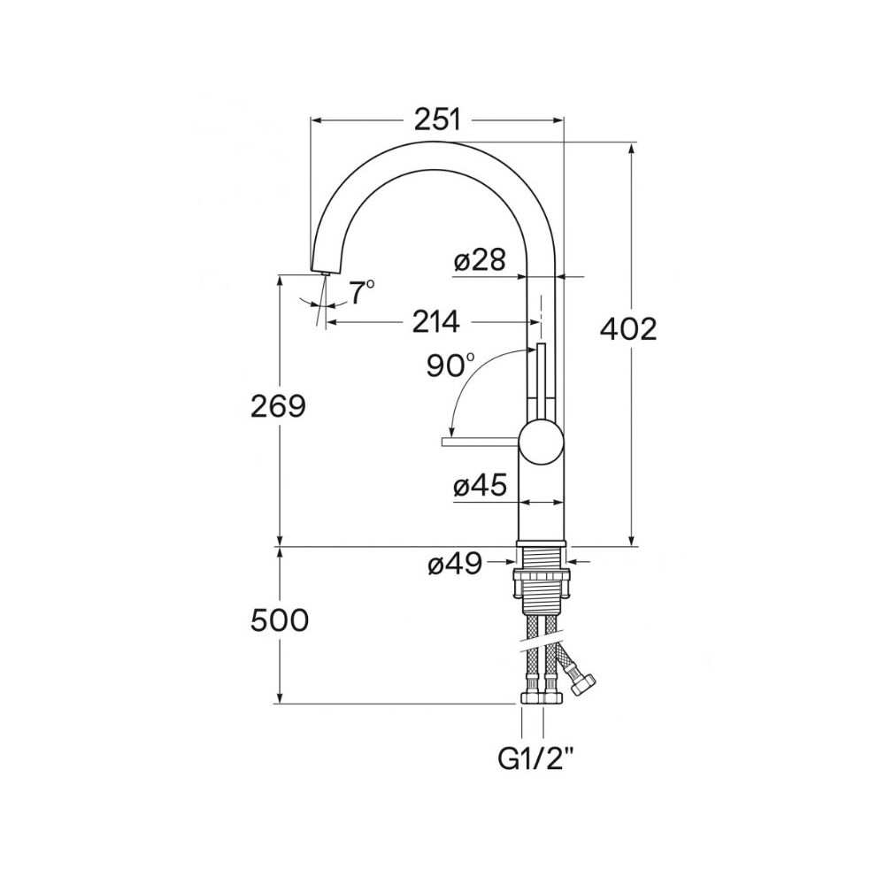 Смеситель для кухни Santek (Сантек) Энсо WH5A43027B001 под фильтр, белый матовый