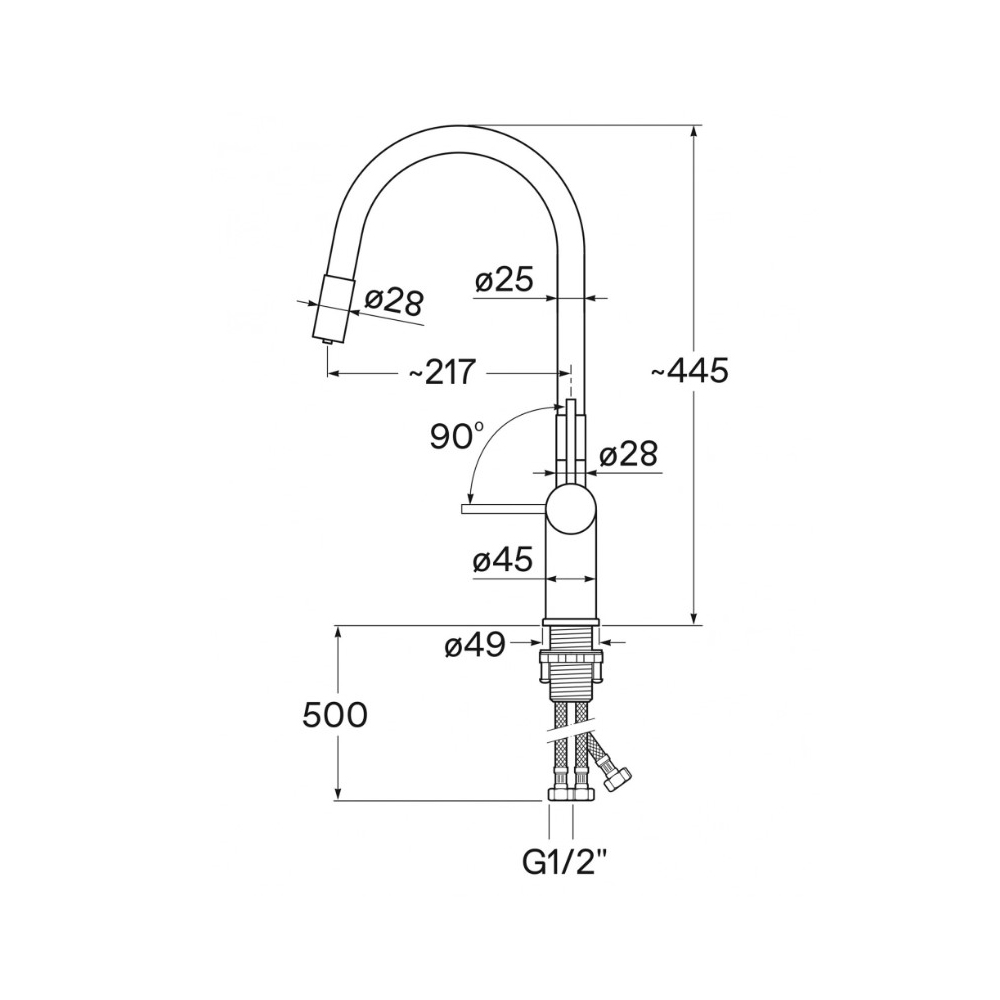 Смеситель для кухни Santek (Сантек) Энсо WH5A43127B001 под фильтр, белый матовый