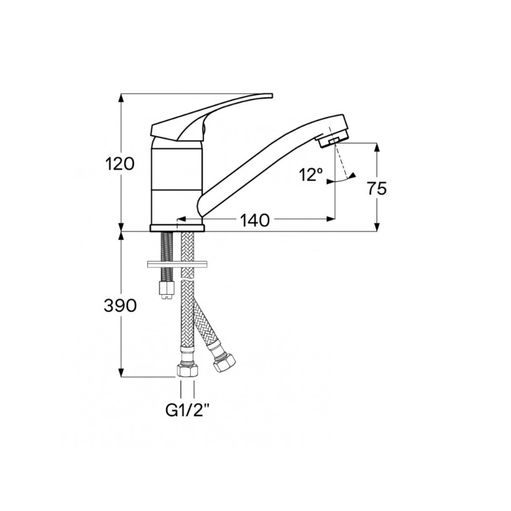 Смеситель для раковины Santek (Сантек) Баус WH5A02110C001, хром