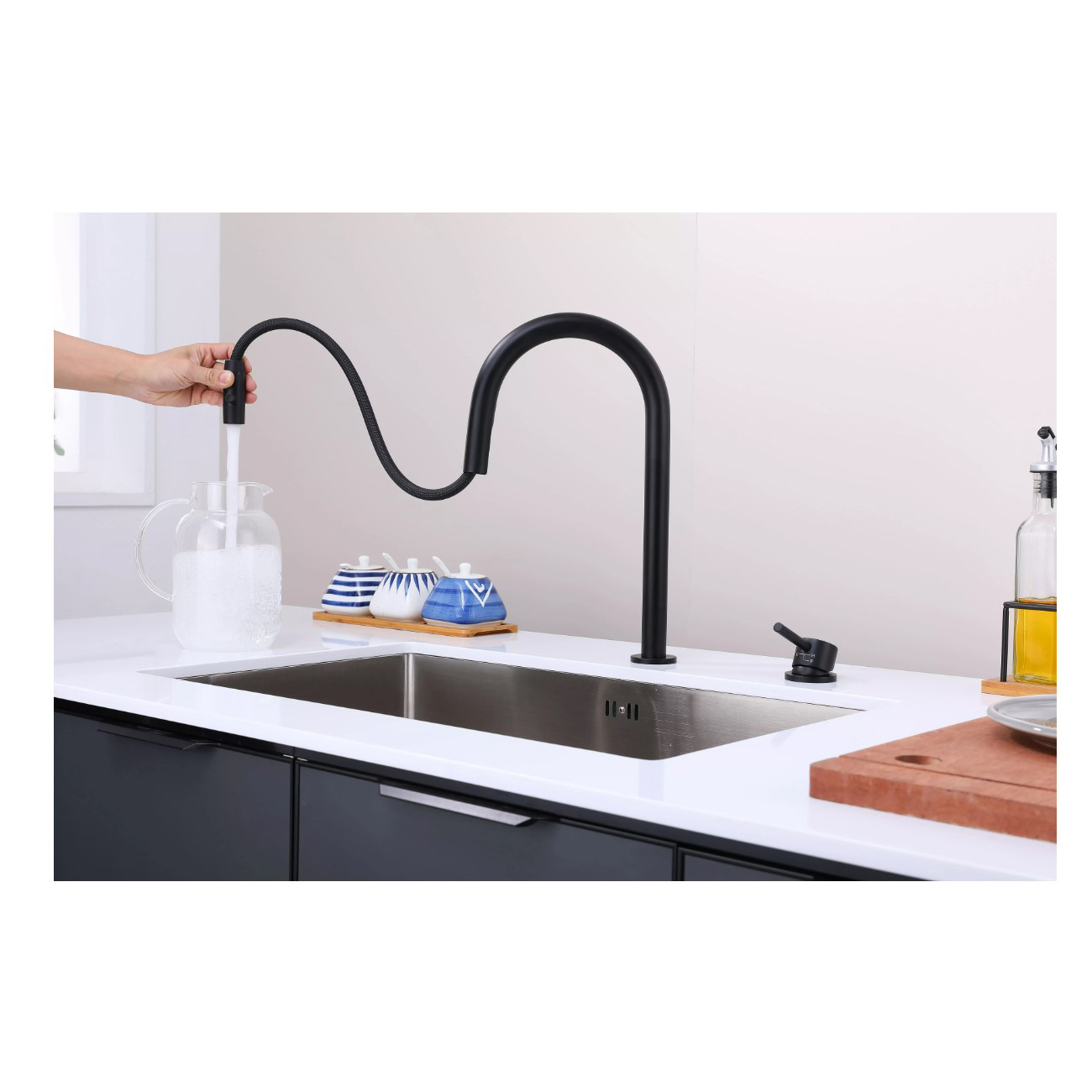 Смеситель для кухни Paulmark (Паульмарк) Estetica, антрацит, Es218006-AN